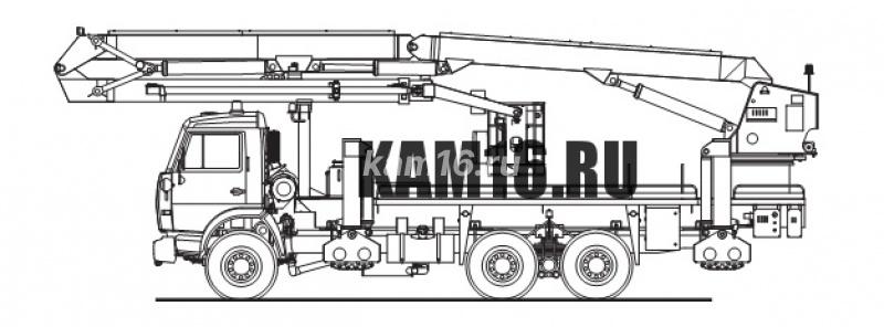Автогидроподъемник ПСС-141.8/9-11 (АГПМ-8/9-11) (шасси КАМАЗ-65115 6х4)