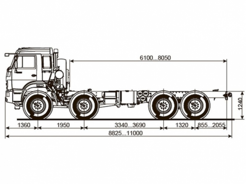 6522-3010-53 Шасси КамАЗ