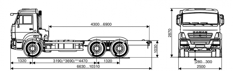 65115-23094-50 Шасси КамАЗ