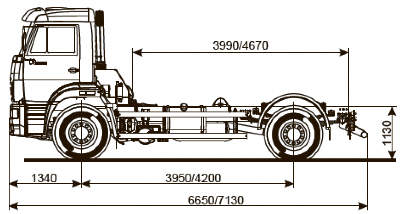 53605-3952-48(A5) Шасси КамАЗ